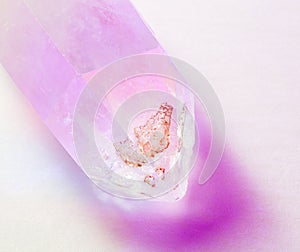 Quartz crystal illuminated by color