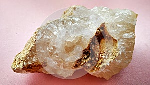 Quartz crystal from limestone cave in Central Java Indonesia