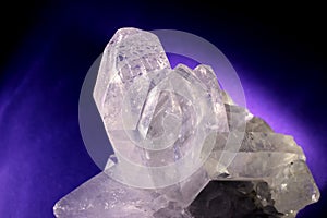 Quartz Crystal Purple Background