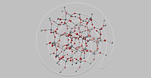 Quartz molecular structure isolated on grey background