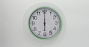 Quartz wall clock on a white background. One of the wall clock series