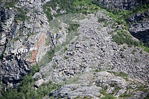 Quartzite mountain side