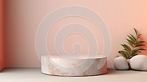 Quartzite Stone Abstract Minimalistic Product Podium.