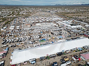 Quartzsite, Arizona annual RV Show, drone image