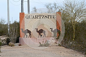 Quartzsite, Arizona Sign with Camels