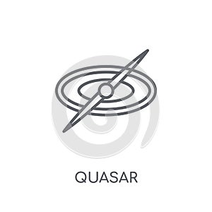 Quasar linear icon. Modern outline Quasar logo concept on white