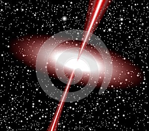 Quasar red vector photo