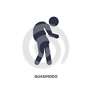 quasimodo icon on white background. Simple element illustration from literature concept photo