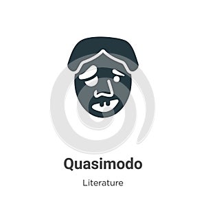 Quasimodo vector icon on white background. Flat vector quasimodo icon symbol sign from modern literature collection for mobile