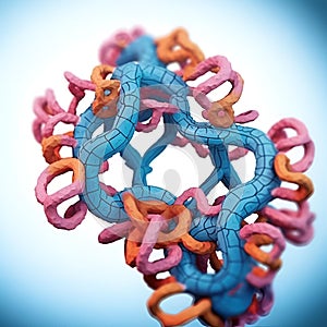 Quaternary structure of a protein - AI generated illustration