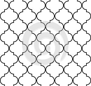 Quatrefoil geometric seamless pattern