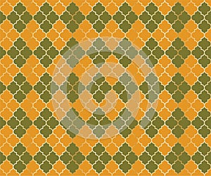 Quatrefoil pattern, argyle seamless background.
