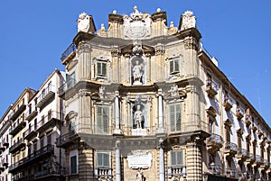 Quattro Canti di citta in Palermo, Sicily, Italy