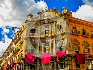 Quattro Canti Four Corners, Palermo, Sicily, Italy