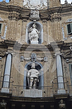 Quattro Canti, Piazza Vigliena Palermo Sicily Italy 