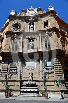 Quattro Canti, Piazza Vigliena Palermo Sicily Italy 