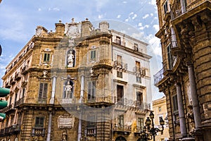 Quattro Canti square in Palermo, Italy