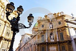 Quattro Canti square in Palermo, Italy