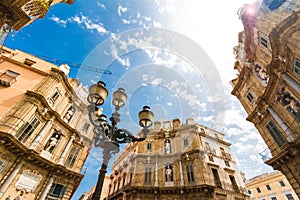 Quattro Canti square in Palermo, Italy