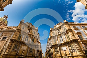 Quattro Canti square in Palermo, Italy