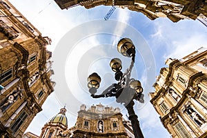 Quattro Canti square in Palermo, Italy