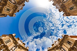 Quattro Canti square in Palermo, Italy photo