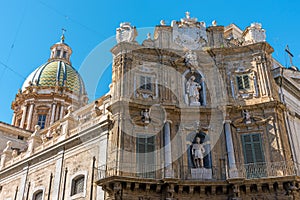 The Quattro Canti square in Palermo, Sicily