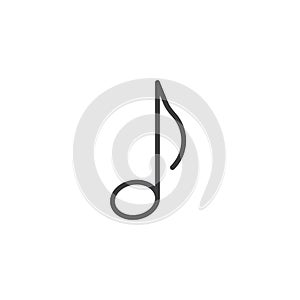 Quaver music note outline icon photo