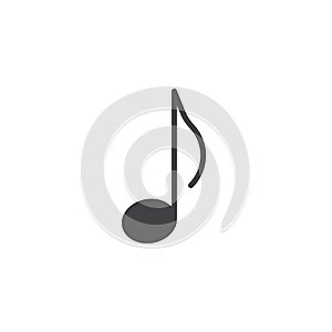 Quaver music note vector icon