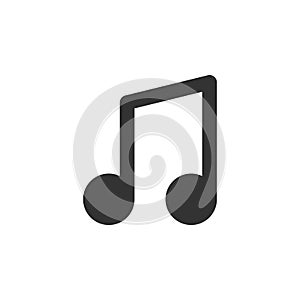 quaver note isolated simple icon