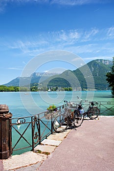 Quay in Annecy lake
