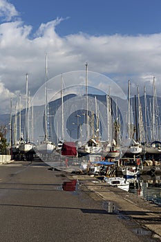 Quay of the city of Kalamata Greece, Prefecture of Messinia, Peloponnese photo