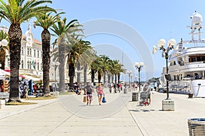 Quay of the city of Trogir, Croatia.