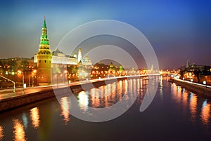 Quay Moskva River. Kremlin