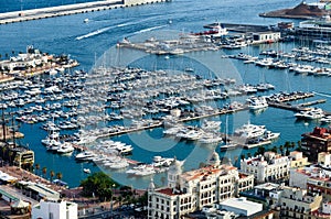 Quay and port of Alicante, Spain