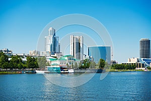 Quay wharf embankment Yekaterinburg City.