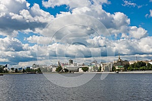 Quay wharf embankment Yekaterinburg City.