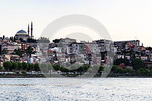 quayside in Fatih district in Istanbul city