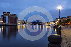 Quayside in Newcastle upon Tyne, UK