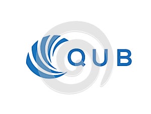 QUB letter logo design on white background. QUB creative circle letter logo concept. QUB letter design