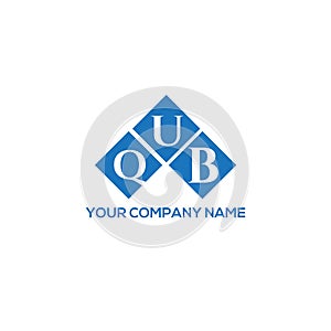 QUB letter logo design on white background. QUB creative initials letter logo concept. QUB letter design.QUB letter logo design on