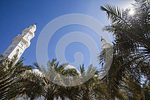 Quba / Kuba Mosque, the first mosque that built by Prophet Muhammad in Medina, Saudi Arabia.