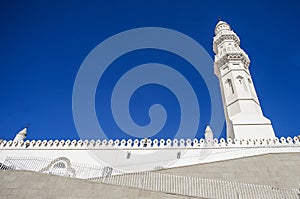 Quba / Kuba Mosque, the first mosque that built by Prophet Muhammad in Medina, Saudi Arabia. photo