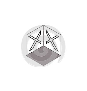 Qube XX 2 letter Vector logo,Qube logo,Font logo