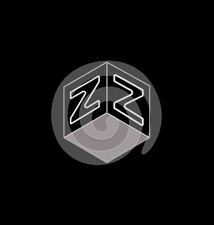 Qube ZZ letter Vector logo,Qube logo,Font logo