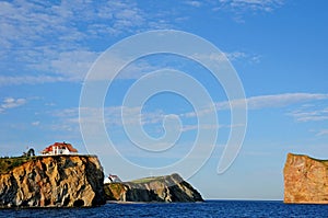 Quebec; Canada- june 25 2018 : coast of Perce in Gaspesie