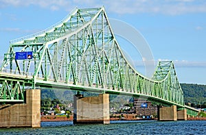 Quebec; Canada- june 25 2018 : bridge between Campbellton and Pointe a la Croix