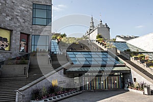 QUEBEC CITY, CANADA 19.09.2017 Entrance of Musee de la Civilisation Historic District of UNESCO World Heritage Site