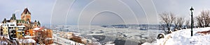 Quebec City skyline panorama with Chateau Frontenac