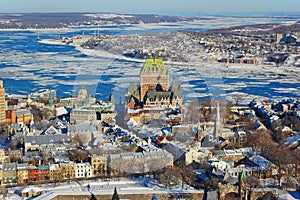 Quebec City and St. Lawrence River